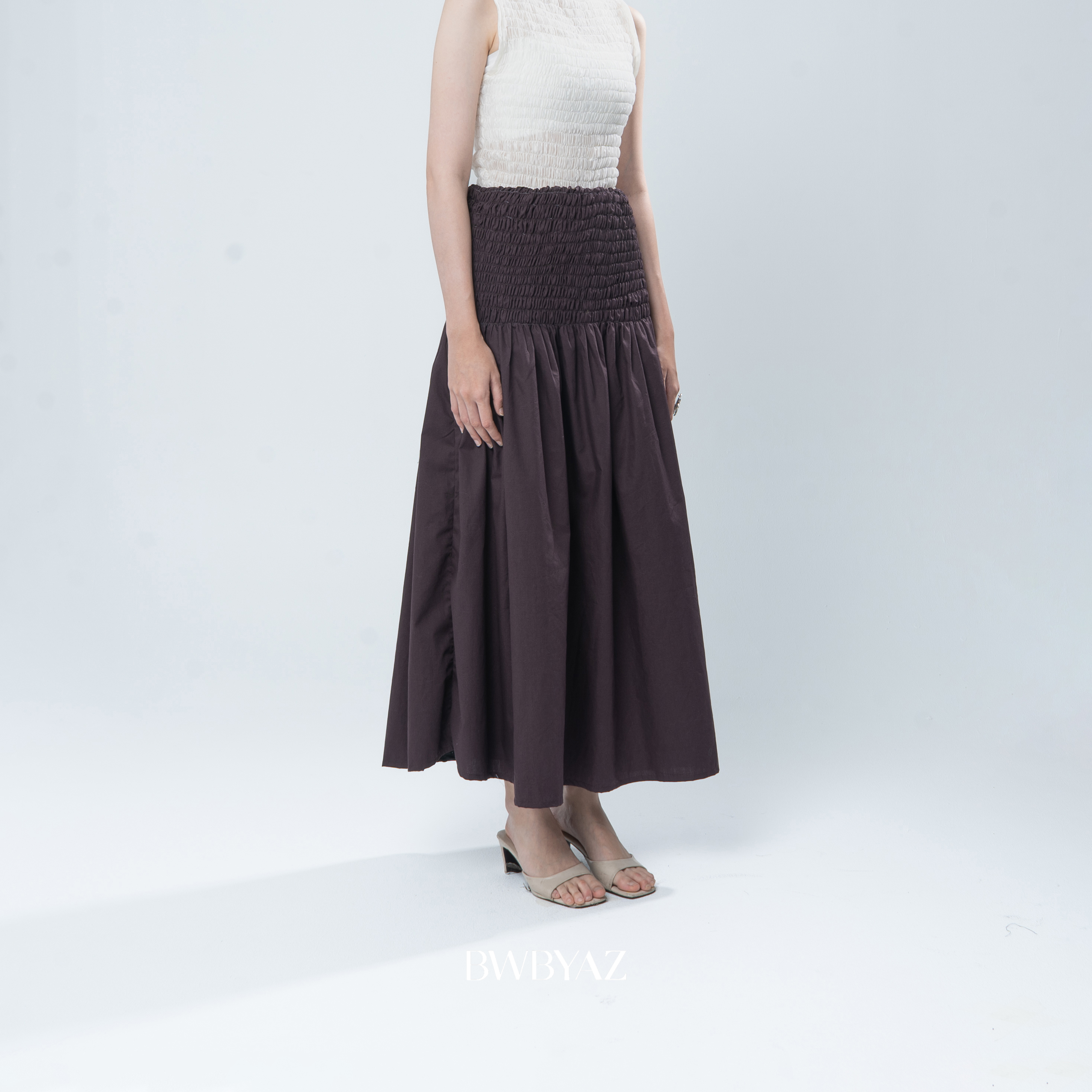 BWBYAZ - Sasmaya Shirred Skirt
