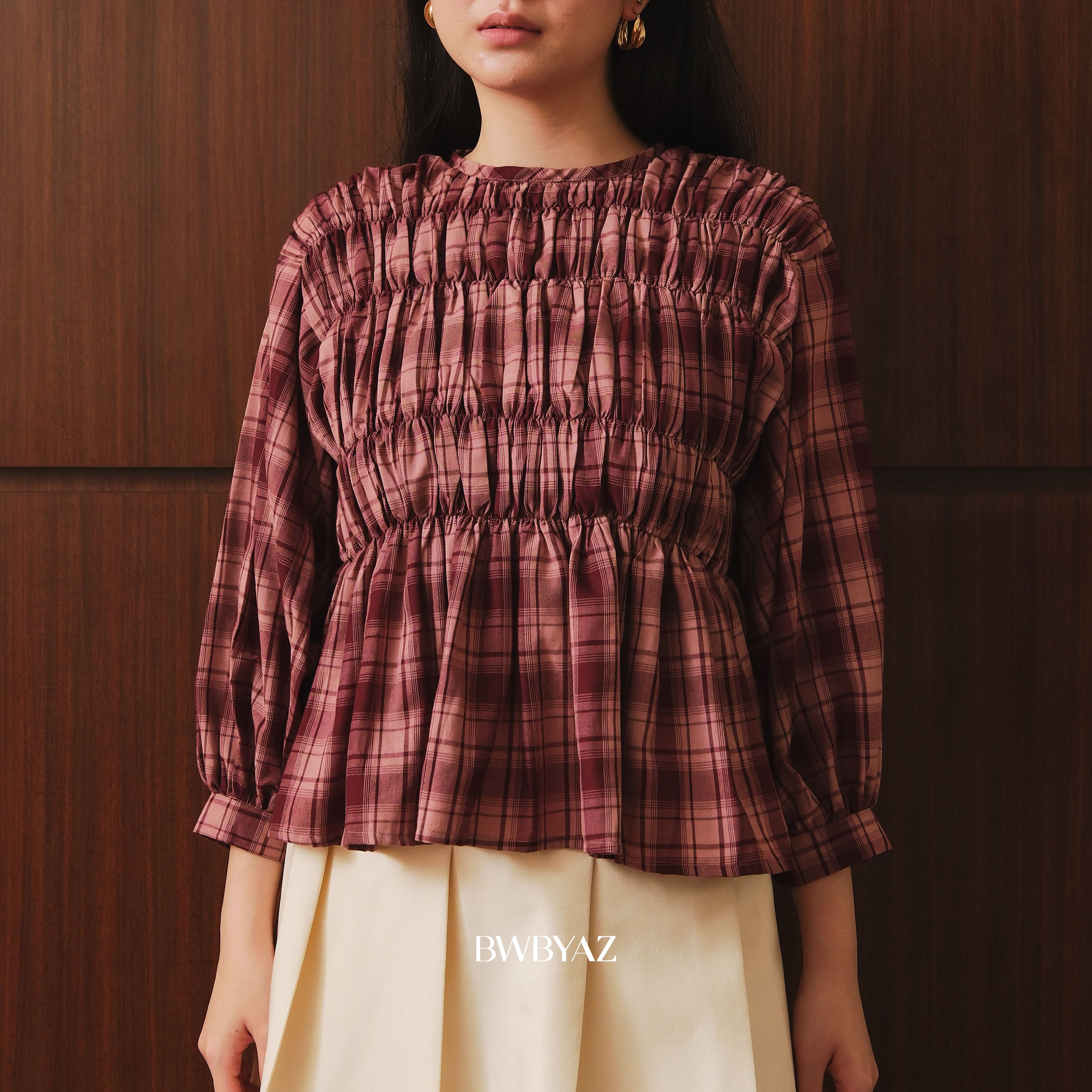 BWBYAZ - Pamela Shirred Blouse Pattern