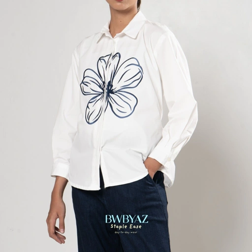 Image of BWBYAZ STAPLE EASE- SASMITA BLOOMING SHIRT - NEW COLOR