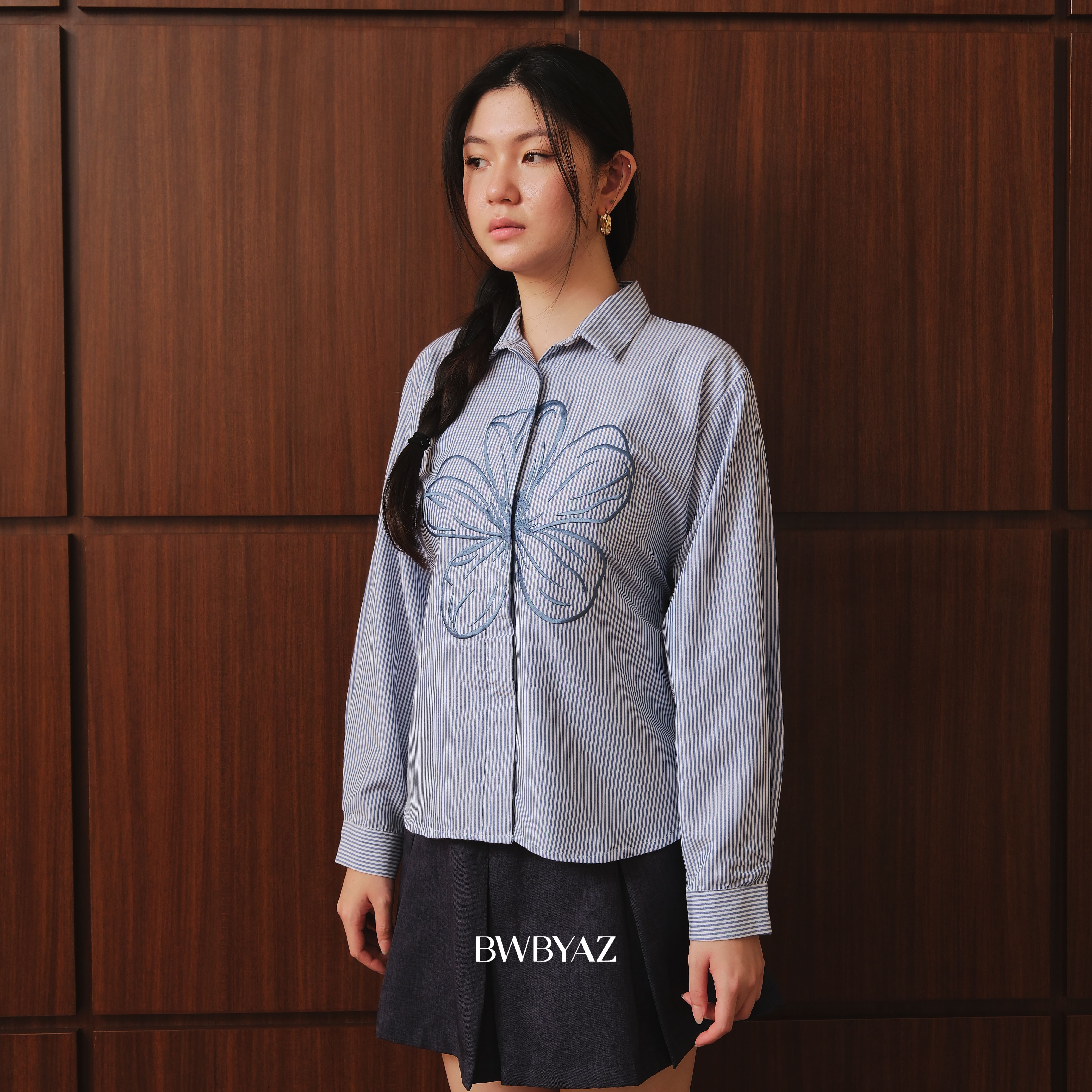 BWBYAZ - Sasmita Blooming Shirt (READY STOCK)