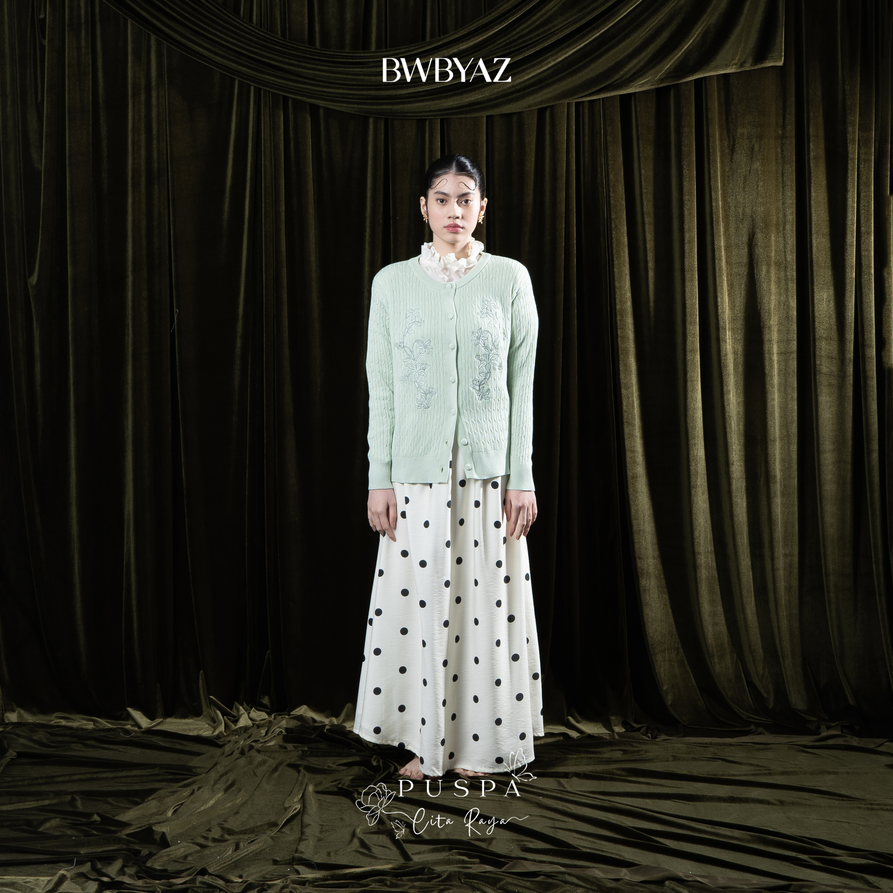 BWBYAZ - PUSPA CITA RAYA - Kasyara Cable Knit Cardigan (READY STOCK)