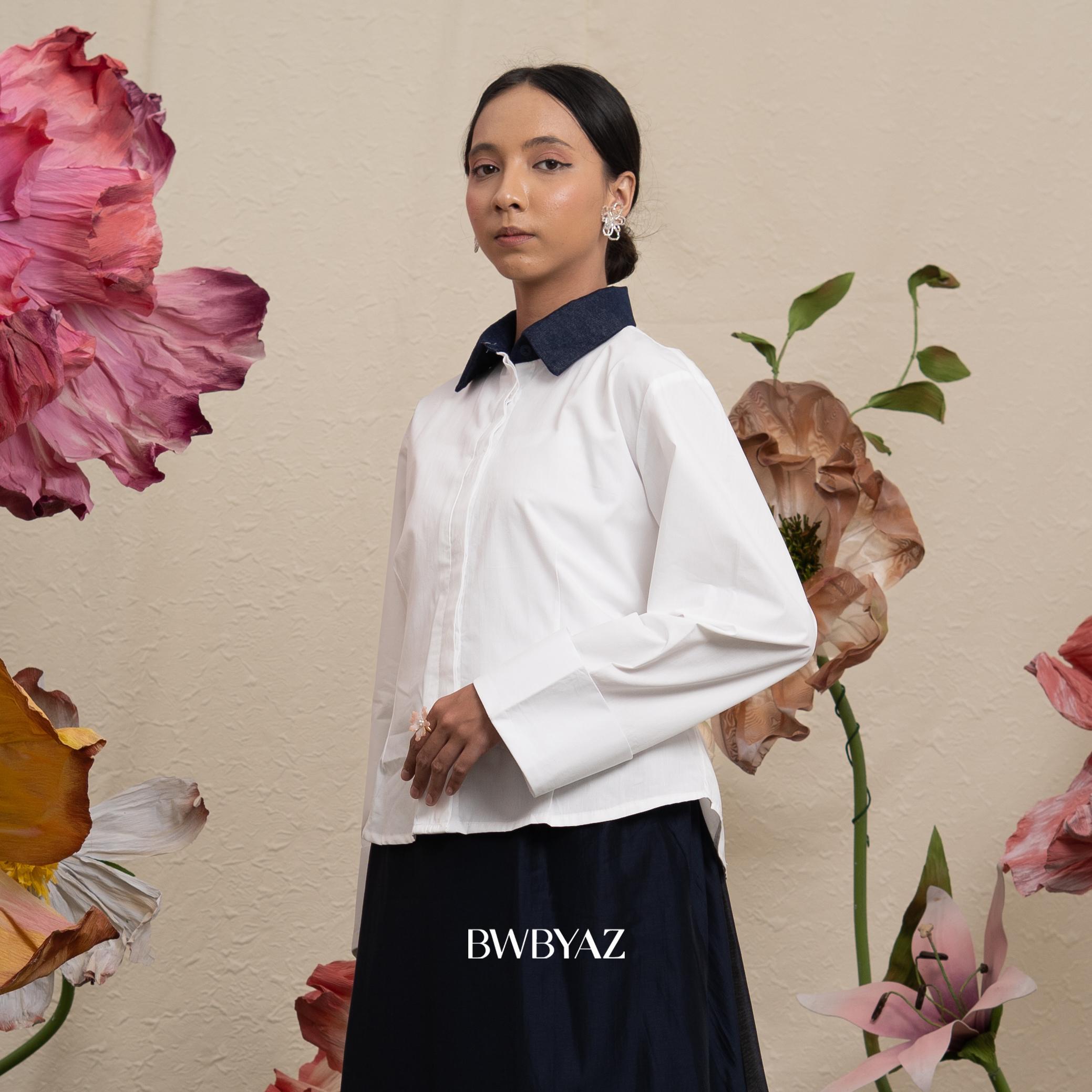 BWBYAZ -  BRISYA FITTED SHIRT (READY STOCK)