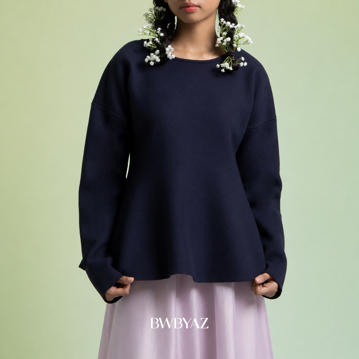 BWBYAZ - Riona Peplum Knit (READY STOCK)