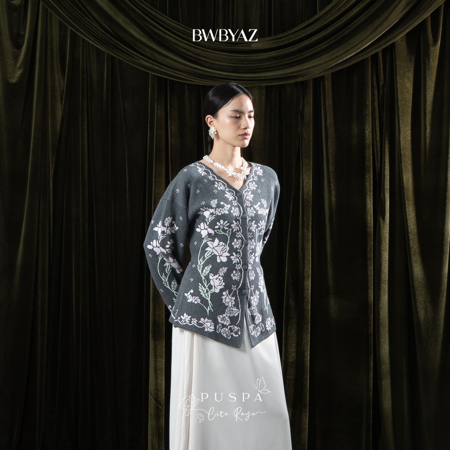 BWBYAZ - PUSPA CITA RAYA - Nona Danastri Knit Kebaya (READY STOCK)