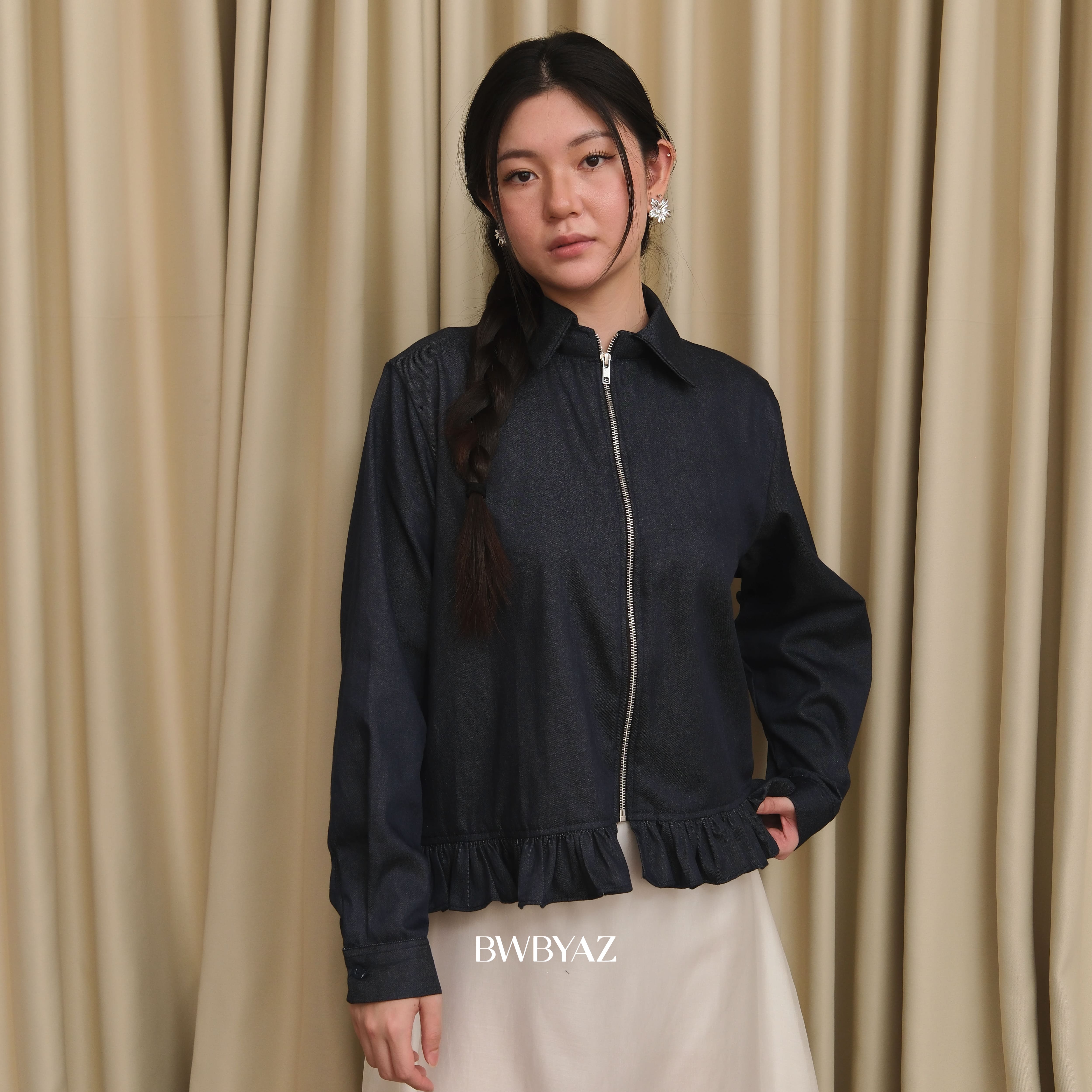 BWBYAZ - Friska Ruffle Shirt (READY STOCK)