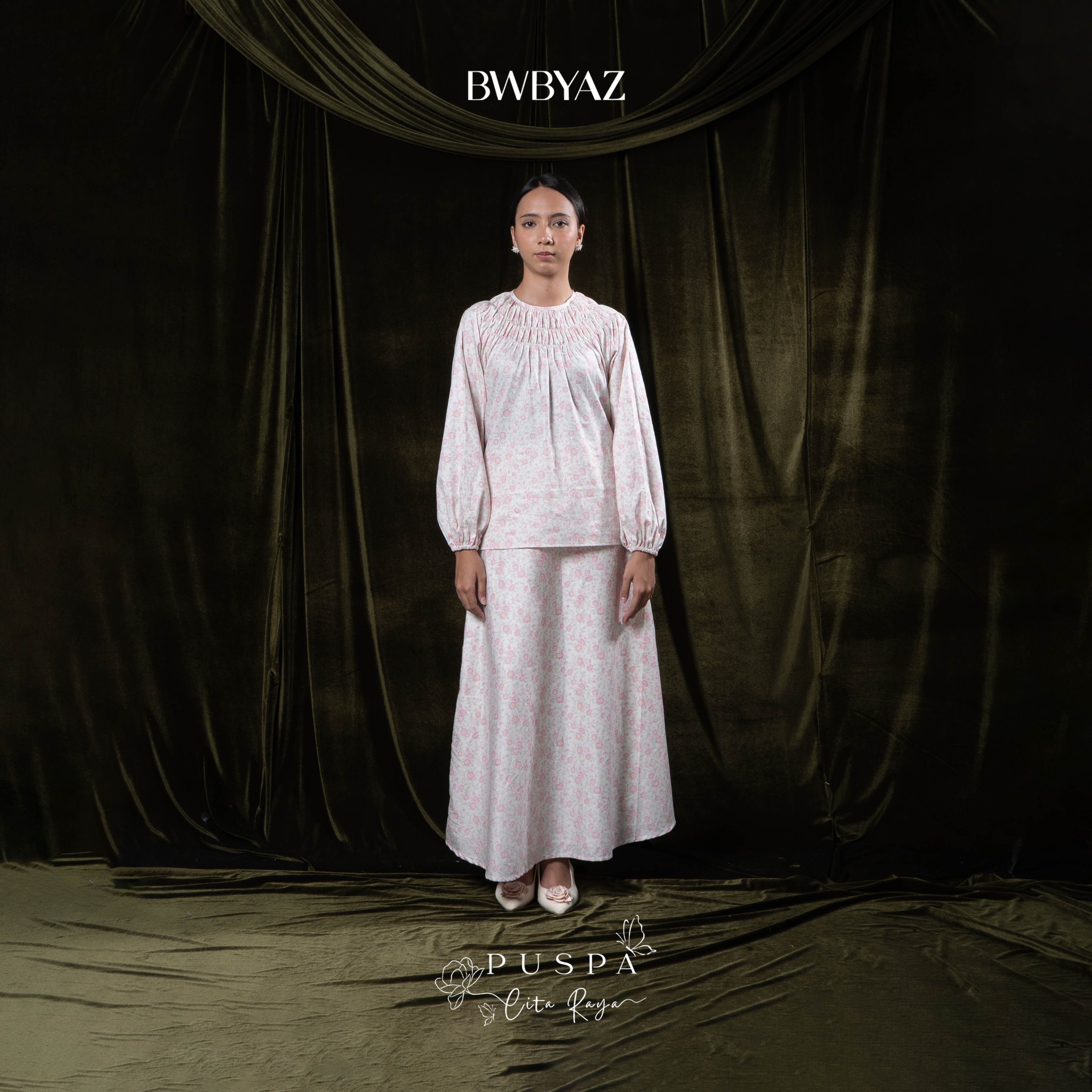 BWBYAZ - PUSPA CITA RAYA - Nona Ayuri Shirred Blouse (READY STOCK)