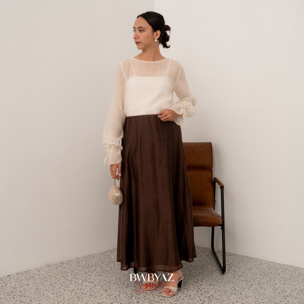 BWBYAZ SIGNATURE - ELOIR SHEER SKIRT (READYSTOCK)