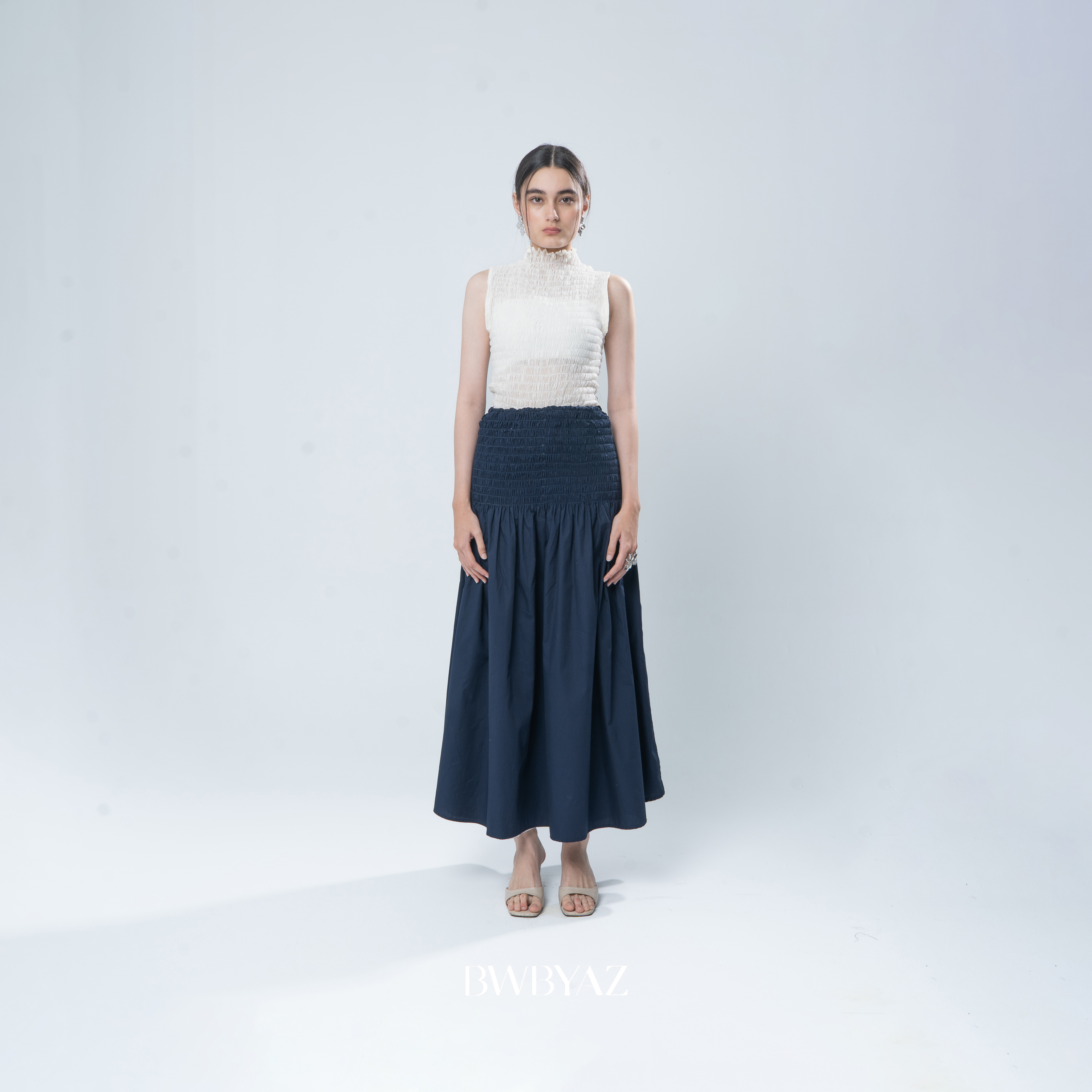 BWBYAZ - Sasmaya Shirred Skirt
