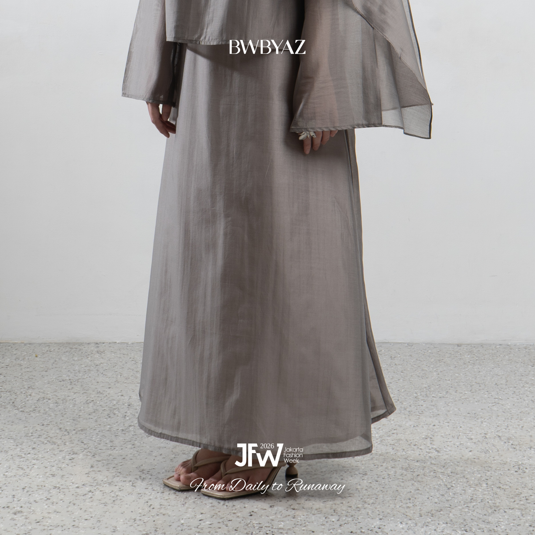 BWBYAZ JFW COLLECTION - Eloir Sheer Skirt (READY STOCK)