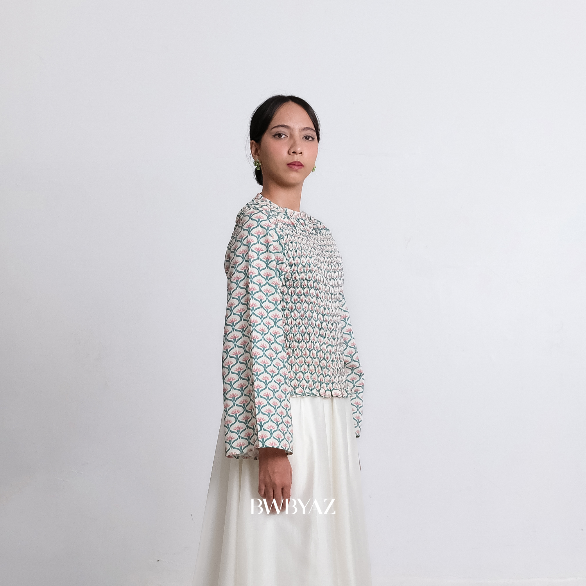 BWBYAZ - PUSPA CITA RAYA - Nona Sadhifa Shirred Blouse (READY STOCK)