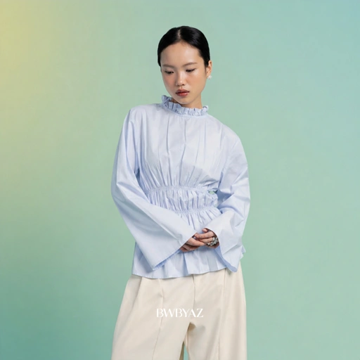 Image of BWBYAZ - Nisha Shirred Blouse