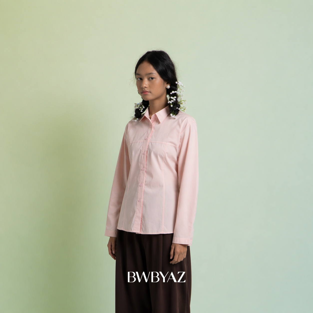 BWBYAZ - Veyline Barrel Shirt (READY STOCK)
