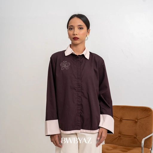 Image of BWBYAZ - WENDY TWO TONE SHIRT