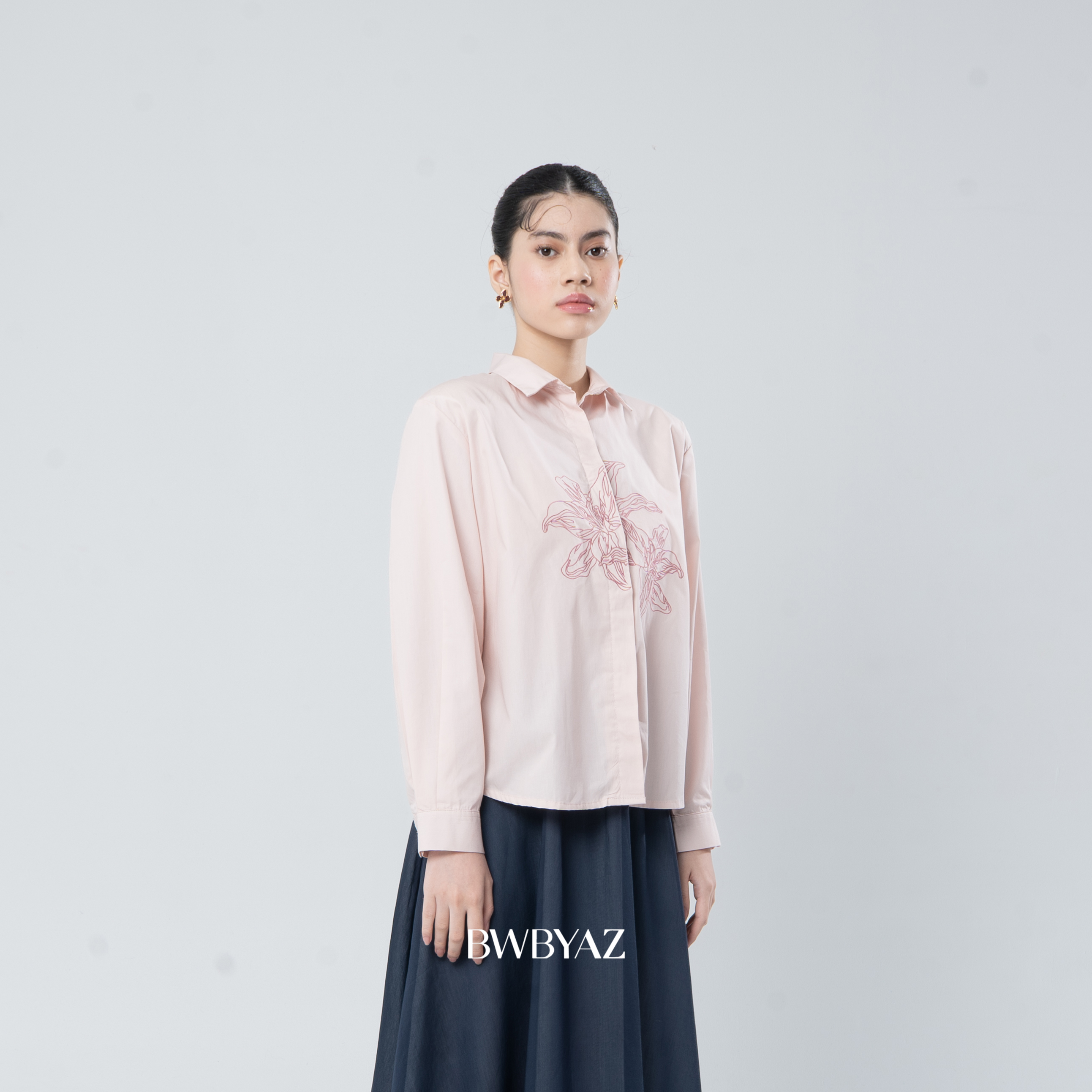 BWBYAZ - Priscilla Blooming Shirt (READY STOCK)