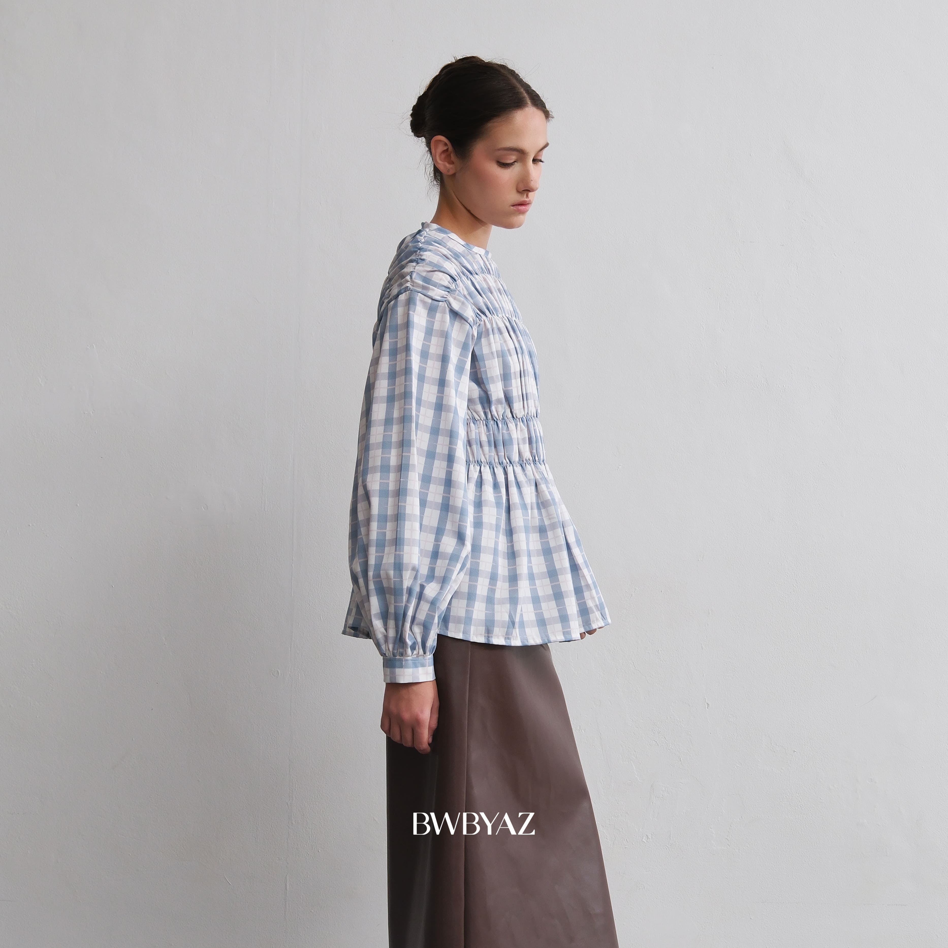 BWBYAZ - Pamela Shirred Blouse Signature
