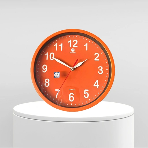 Image of OK HOME - JAM DINDING SILENT MOVEMENT - 27 CM - ORANGE