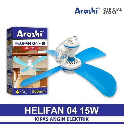 Image of ARASHI - KIPAS ANGIN GANTUNG HELIFAN 04 - 15 WATT