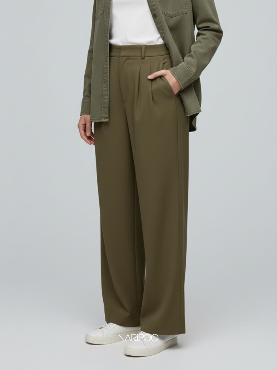 Celana High Waist Wanita Loose Pants Korea Style