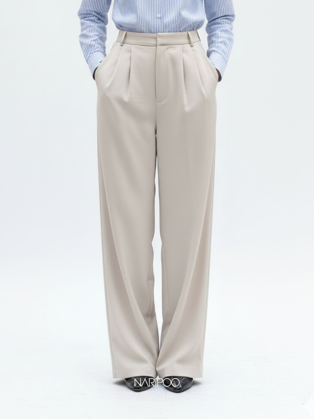 Celana High Waist Wanita Loose Pants Korea Style