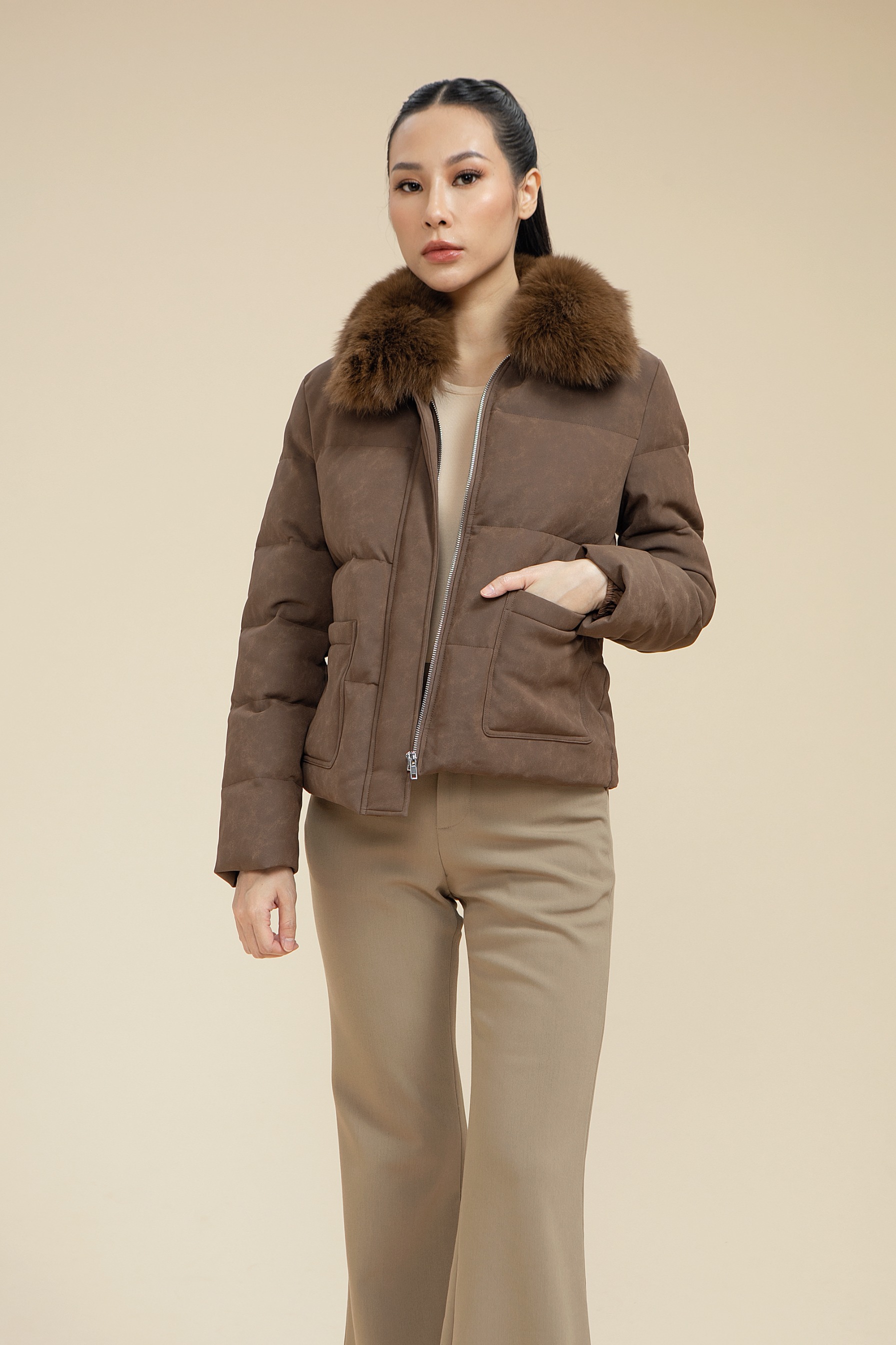 READY STOCK SUEDE LONG JACKET