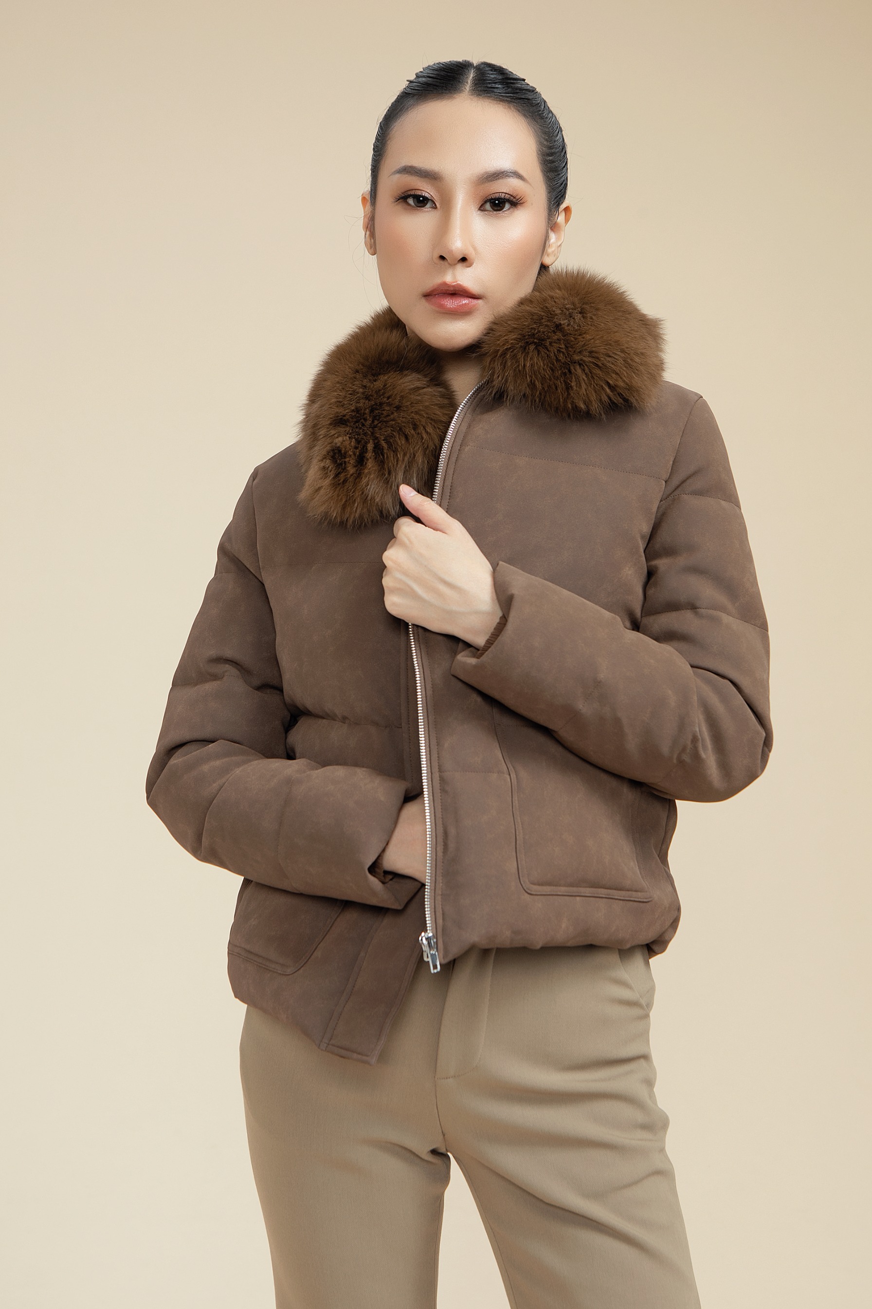 READY STOCK SUEDE LONG JACKET