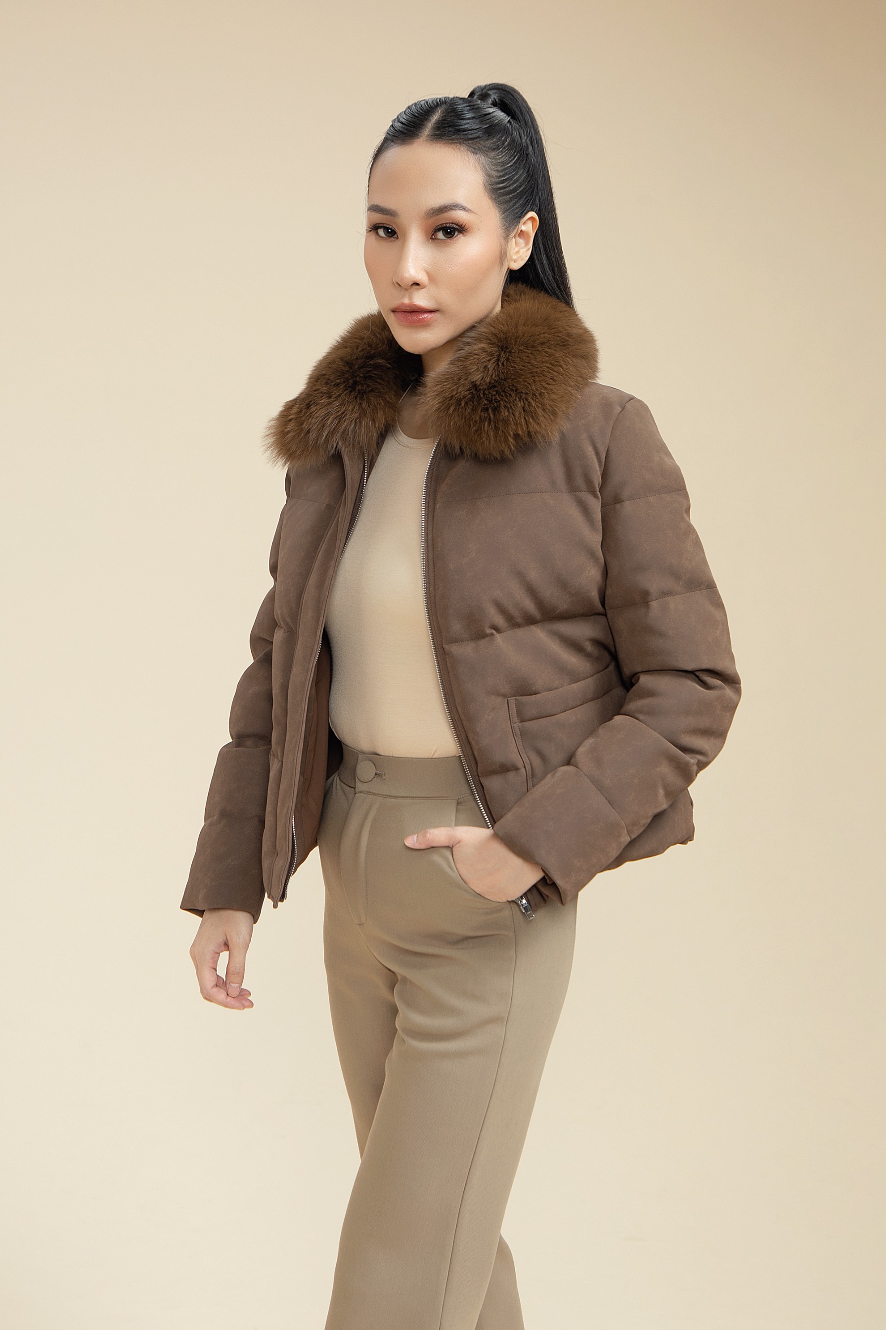 READY STOCK SUEDE LONG JACKET