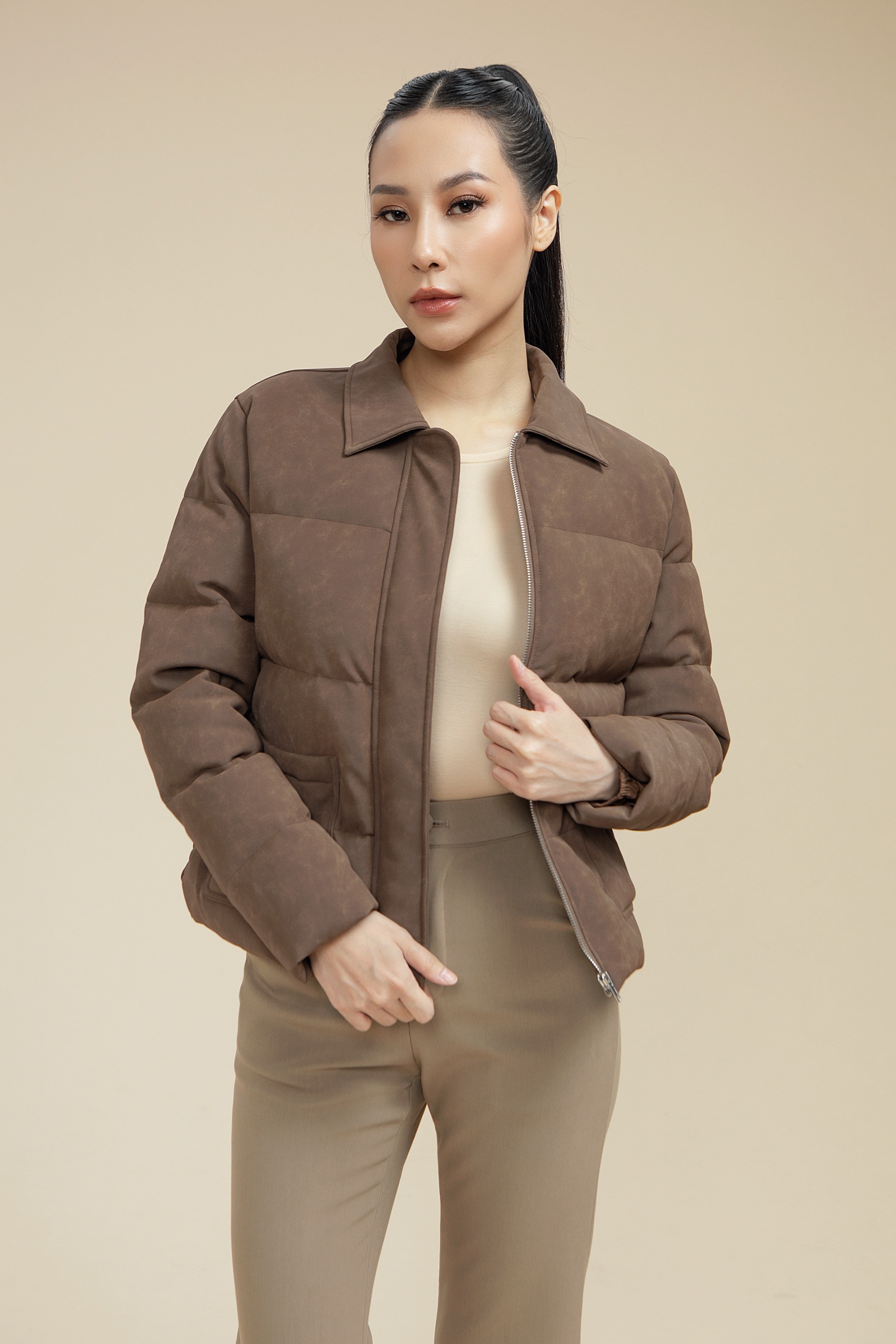 READY STOCK SUEDE LONG JACKET