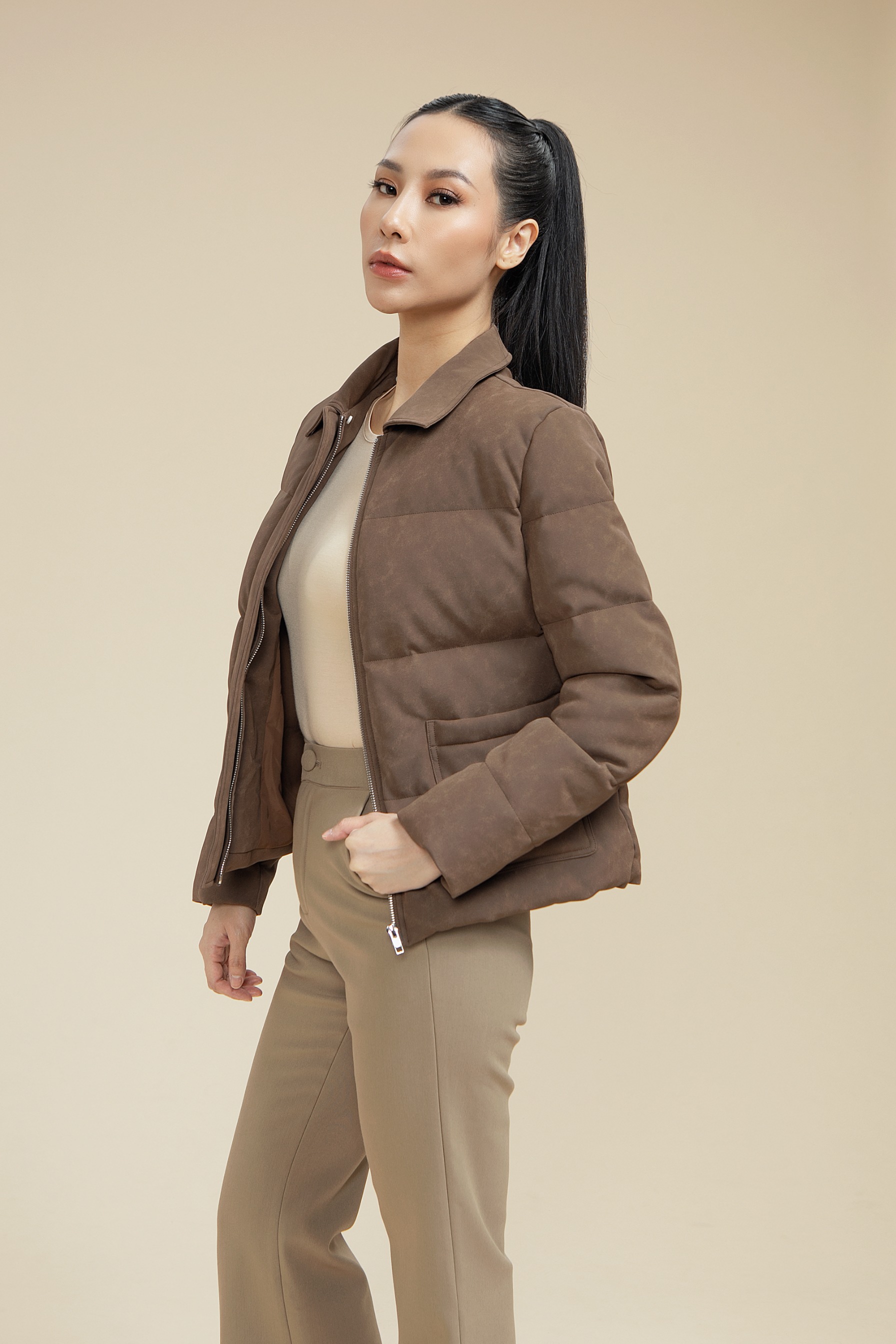 READY STOCK SUEDE LONG JACKET