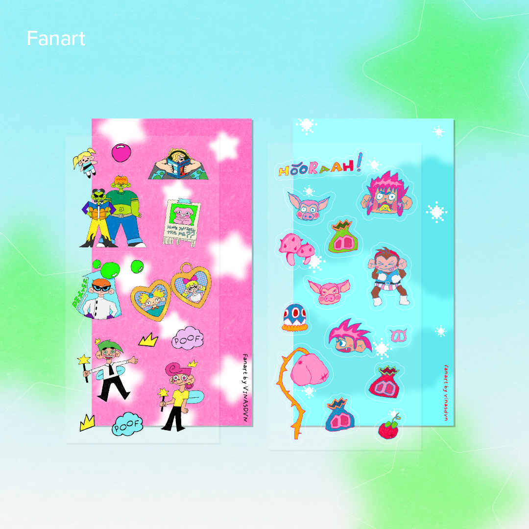 [Fanart] Sticker Sheet – Game and TV Show