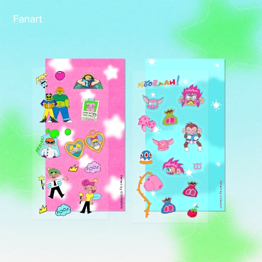 Image of [Fanart] Sticker Sheet – Game and TV Show