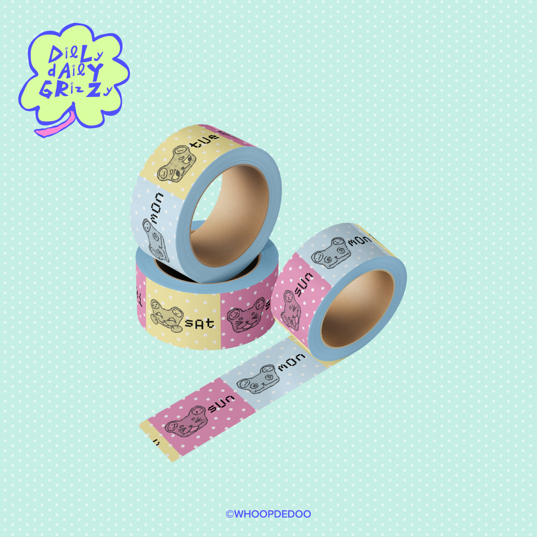 Washi Tape - Dilly Daily Grizzy
