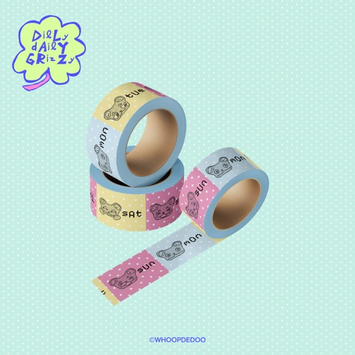 Washi Tape - Dilly Daily Grizzy