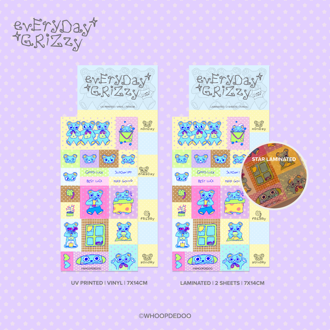 Sticker Sheet - Everyday Grizzy