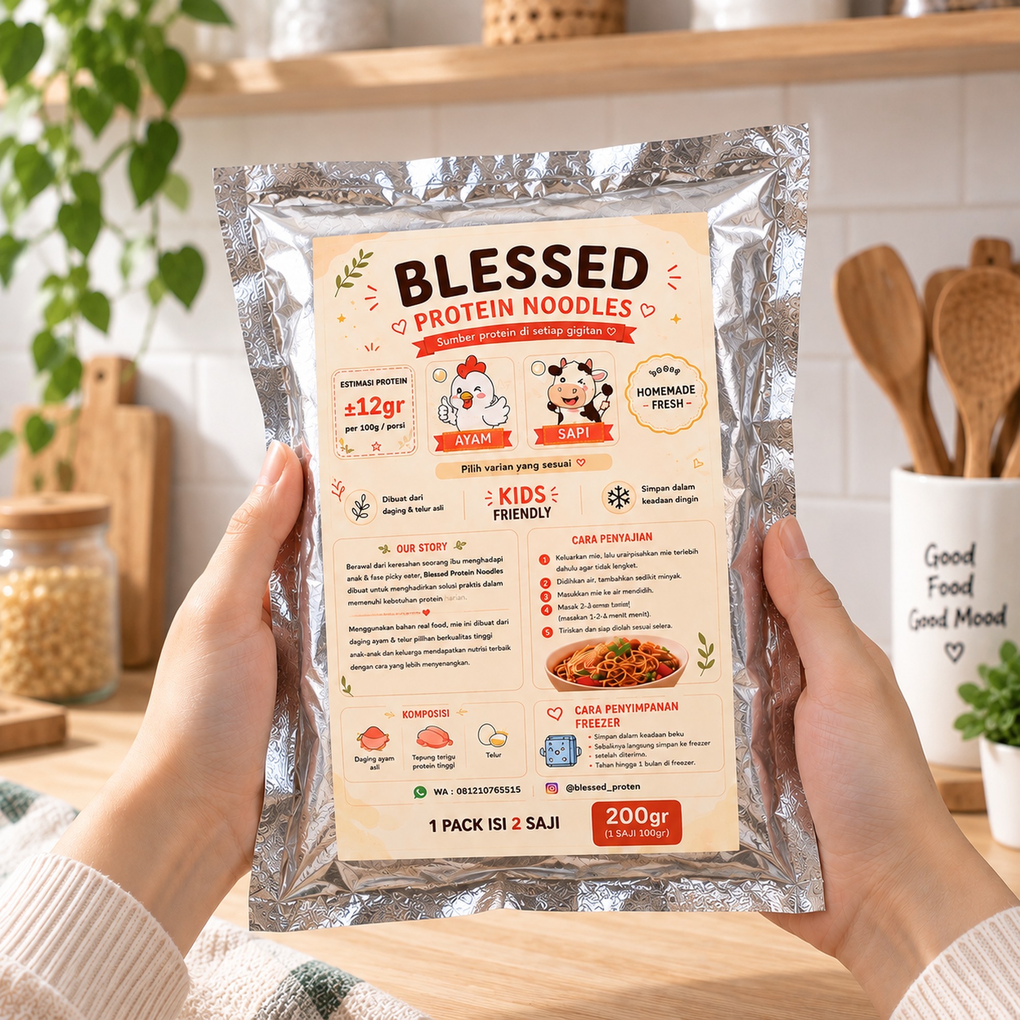 Blessed Protein Noodles - Chicken (isi 2) 