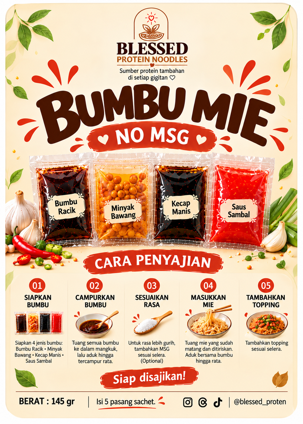 Bumbu Mie Original By Blessed Protein Noodles