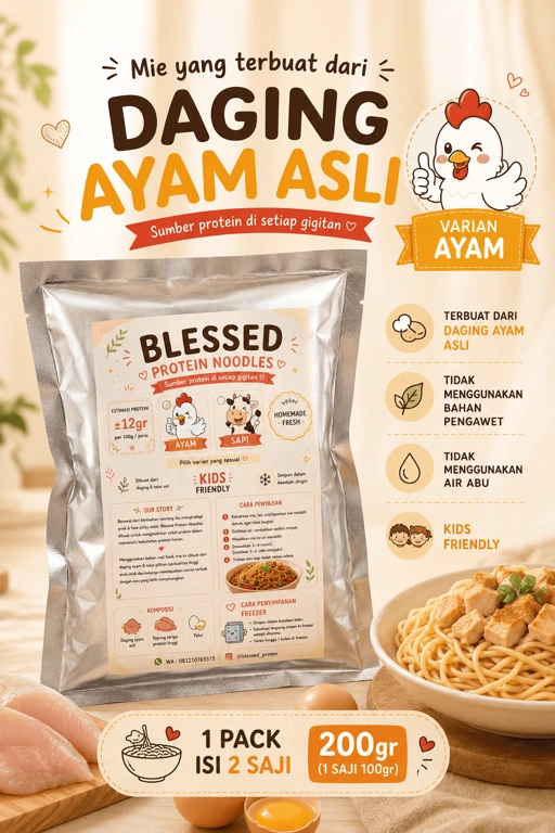 Blessed Protein Noodles - Chicken (isi 2)