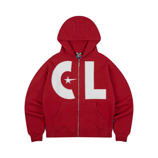 Image of SUPERSTAR ZIP UP HOODIE MAROON