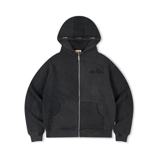 Image of WASHED ZIP HOODIE