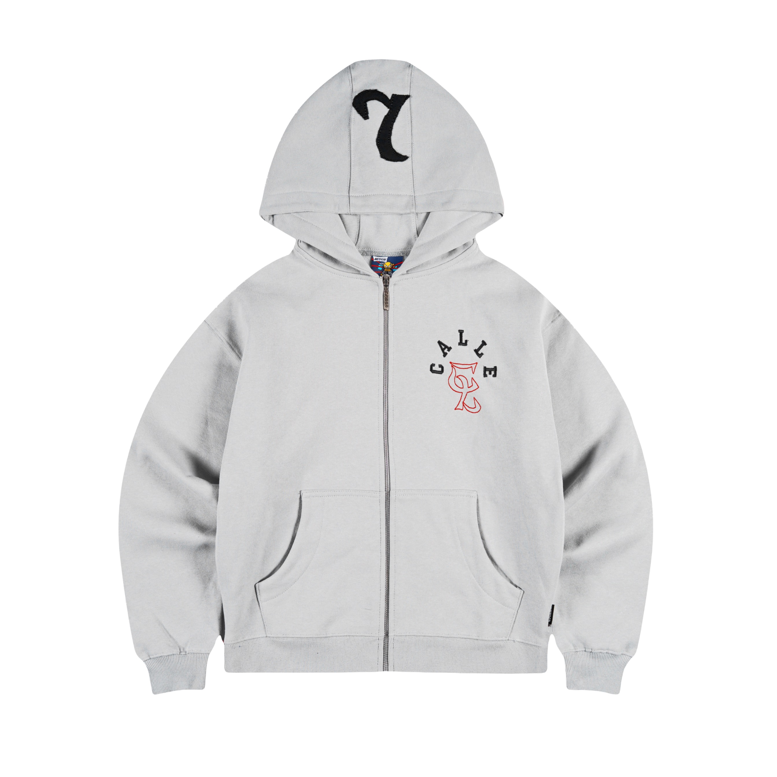 ZIP UP HOODIE - SILVER