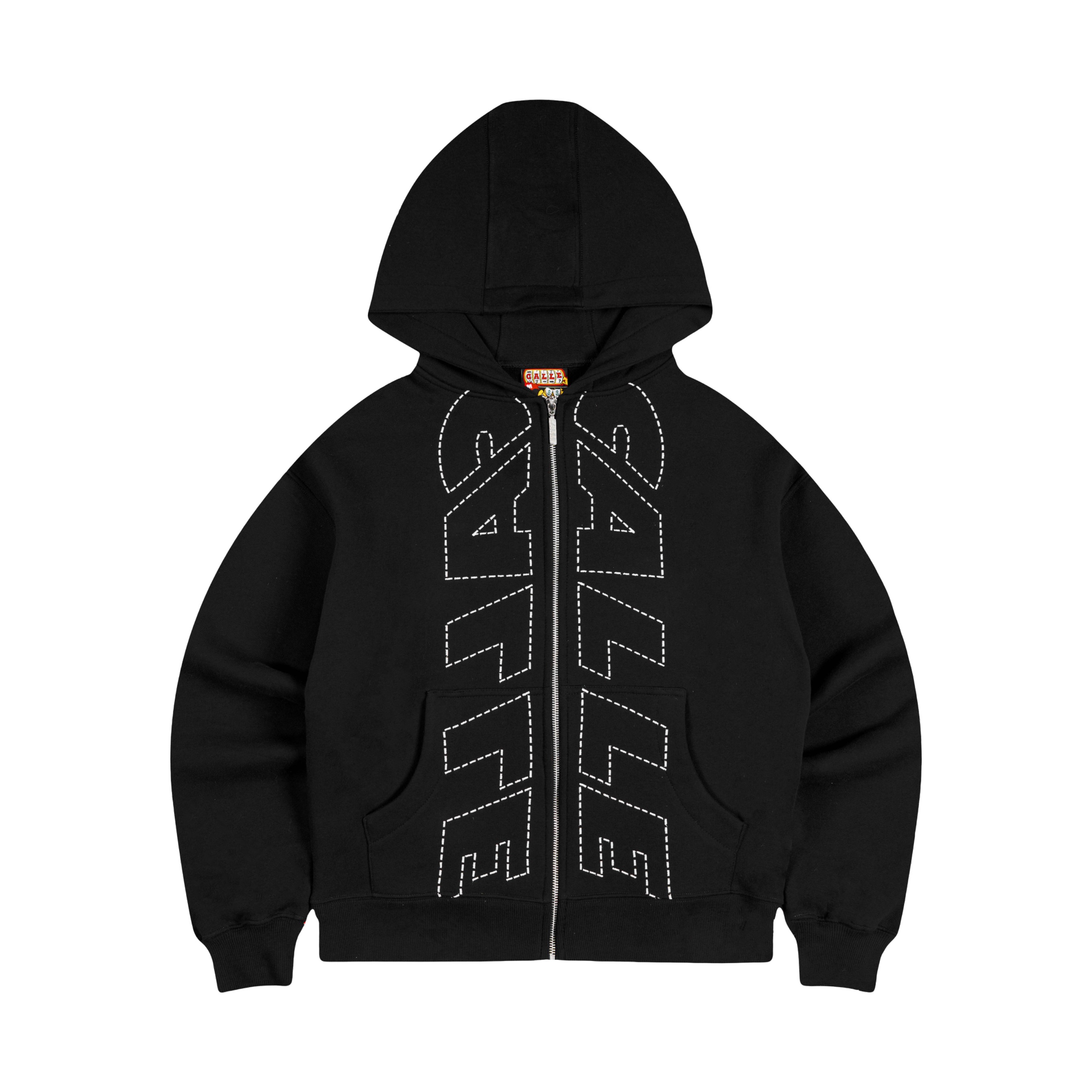 ZIP UP HOODIE - BLACK - CALLE DE LARACHE