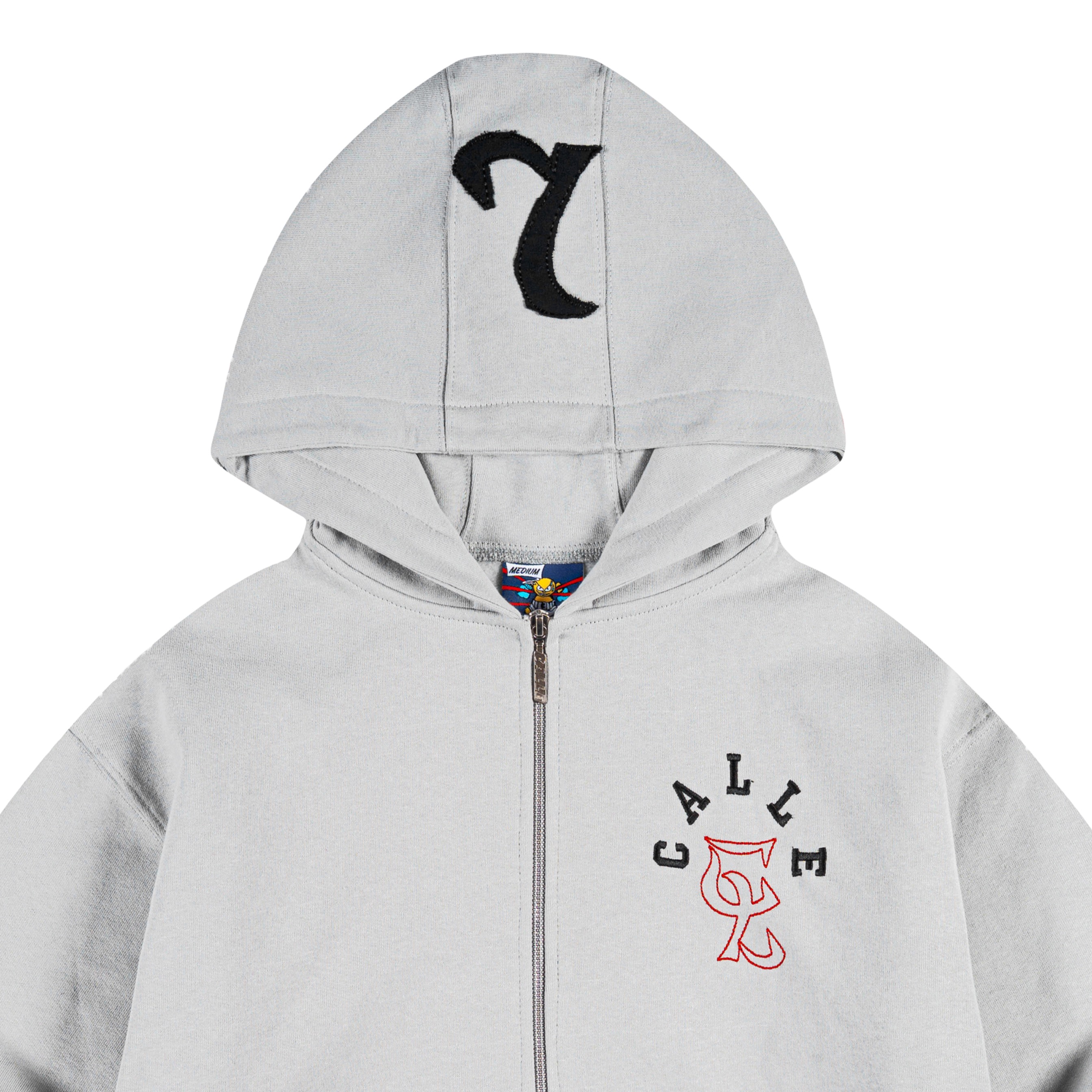 ZIP UP HOODIE - SILVER