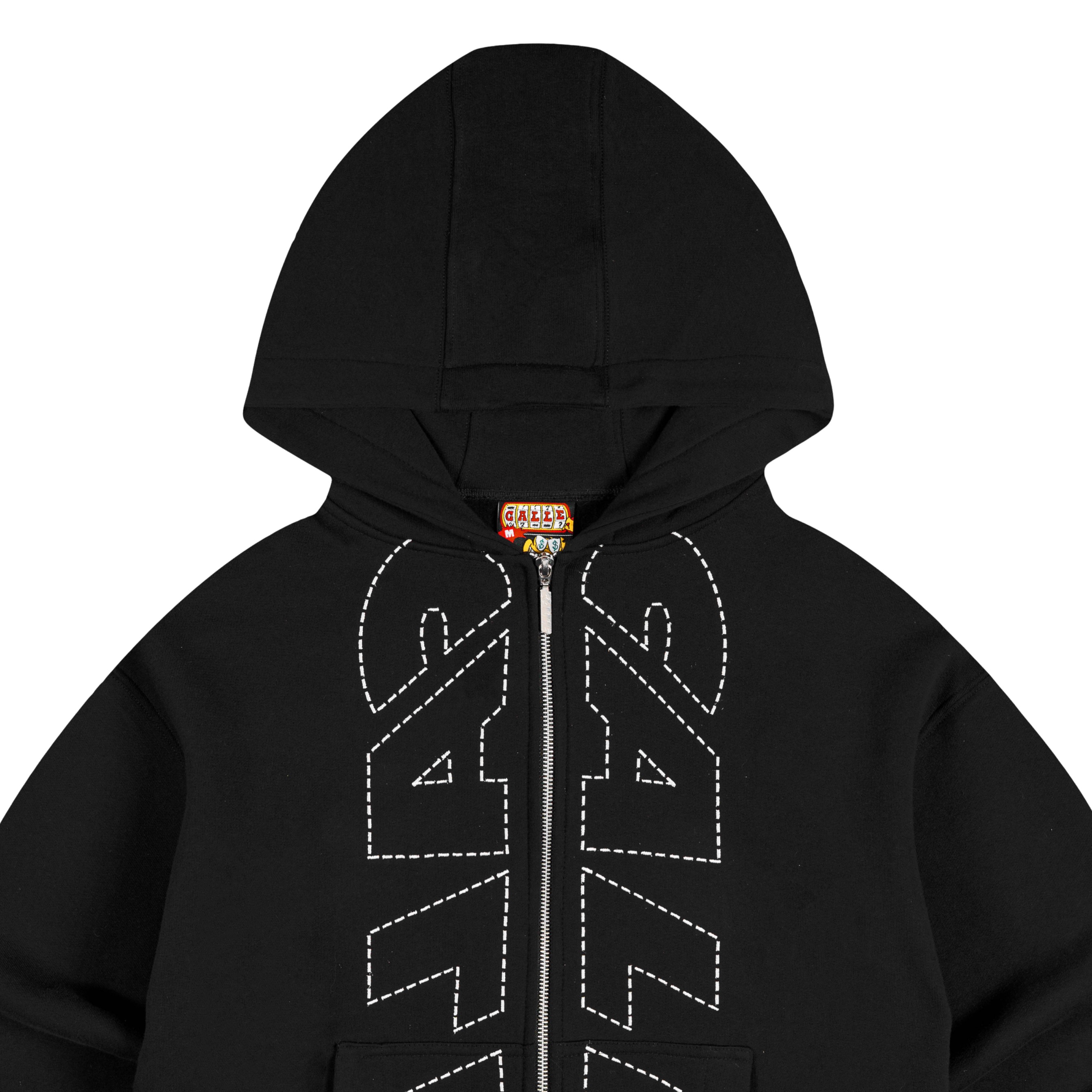 ZIP UP HOODIE - BLACK