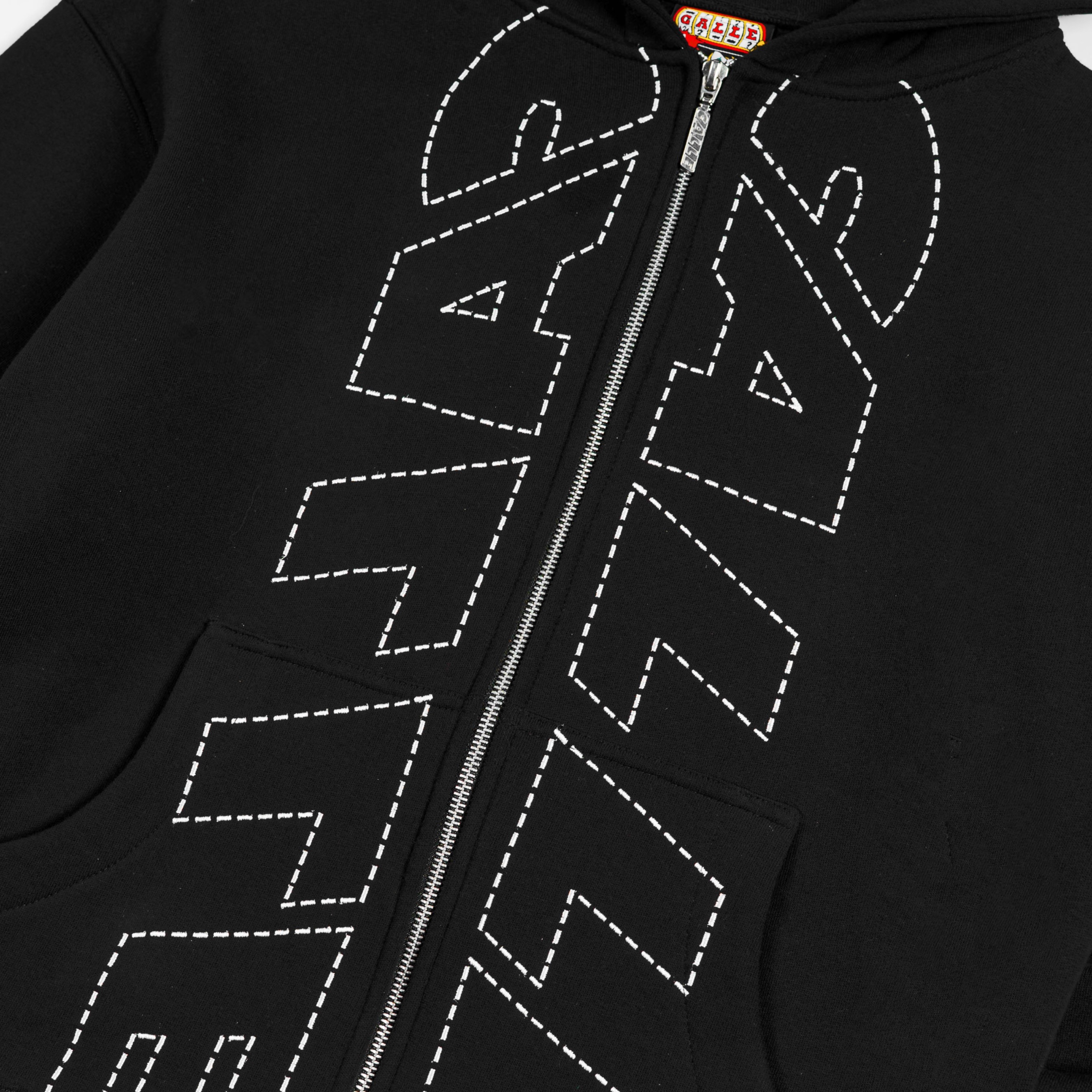 ZIP UP HOODIE - BLACK
