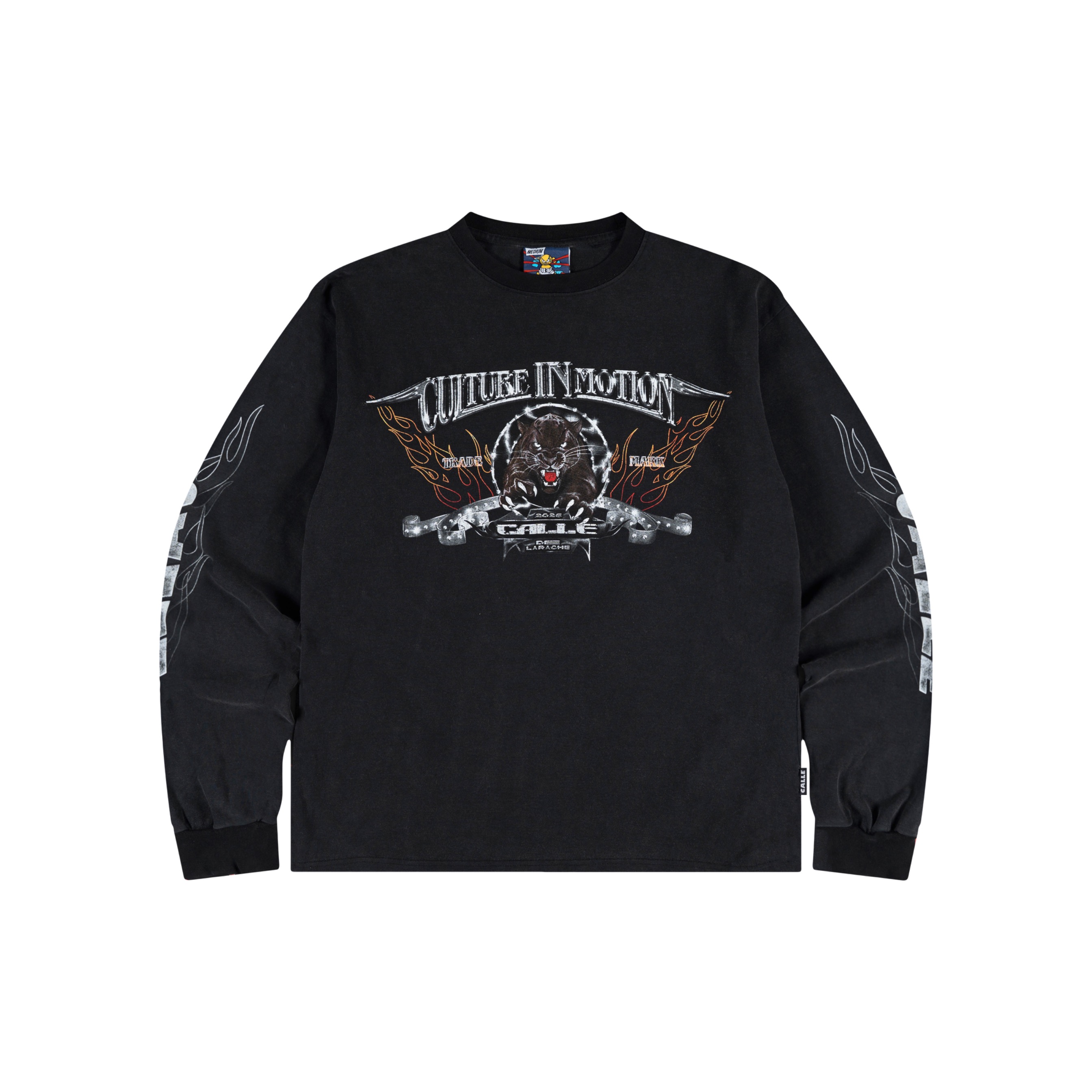 LONGSLEEVE WASHED - BLACK PANTHER