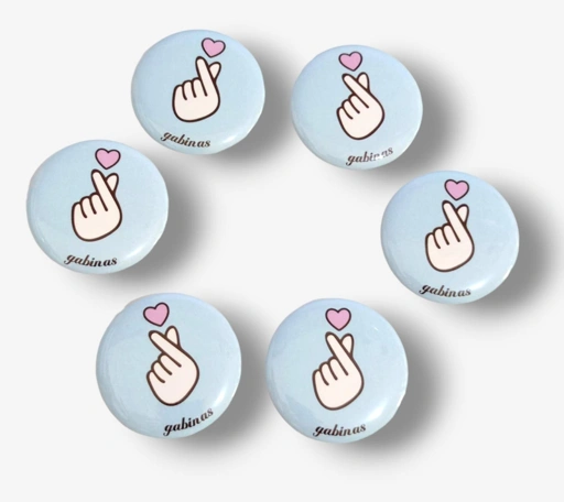 Image of GABINAS Pin Love Korea Untuk Tas Sekolah kerja