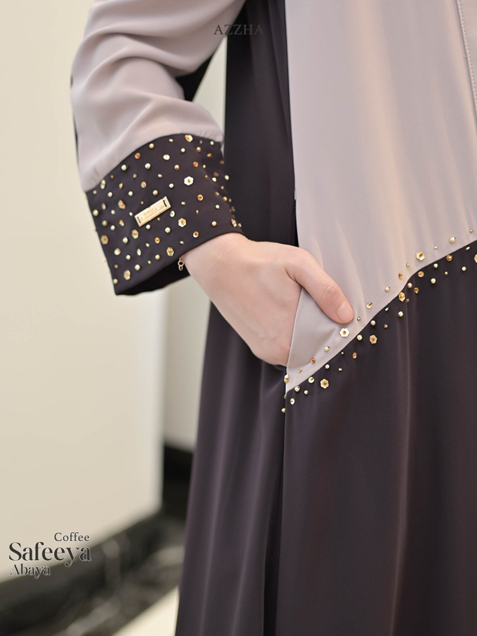 Azzha Indonesia - Safeeya Abaya Wanita Muslimah Nyaman Lembut dan Mewah Dengan Bahan Hania Anti UV Premium