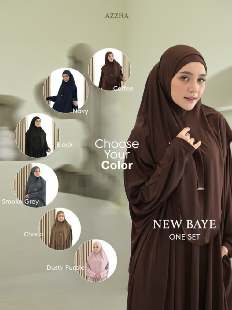 Azzha Indonesia - Baye One Set | Tunik Set Bergo Buy 1 Get 4 Mewah Nyaman Dengan Bahan Jersey Korea Premium