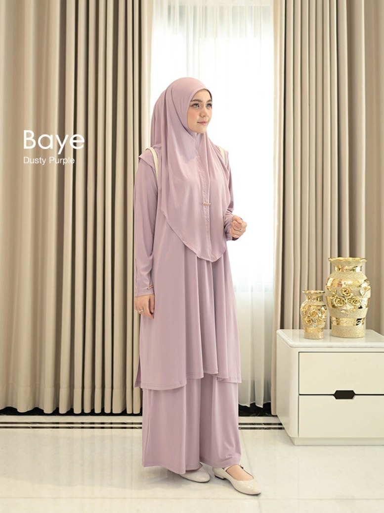 Azzha Indonesia - Baye One Set | Tunik Set Bergo Buy 1 Get 4 Mewah Nyaman Dengan Bahan Jersey Korea Premium