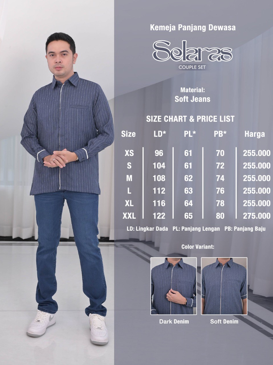Azzha Indonesia - Selaras | Dress Wanita Mewah Elegant Nyaman Dengan Bahan Soft Jeans Premium