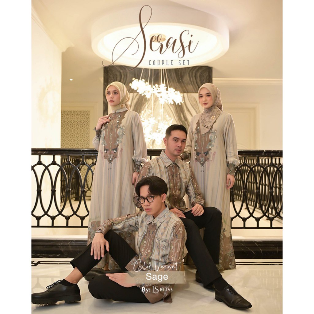 LS Hijab - Serasi Gamis Sarimbit Wanita Muslimah Dengan Bahan Sifon Sutra Silk Premium Nyaman dan Mewah